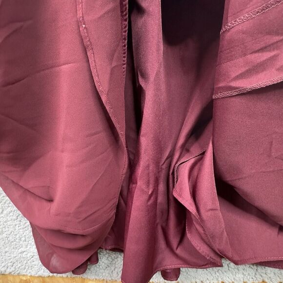 SORELLA VITA Bridesmaid Dress Burgundy Sz 20 Prom Chiffon Lined Full Length - Picture 7 of 16